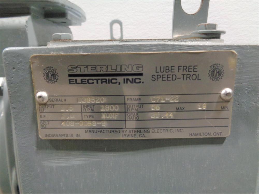 Sterling Electric Variable Speed Drive 38.44 Ratio W/ 1.5HP Motor JBY154FCA